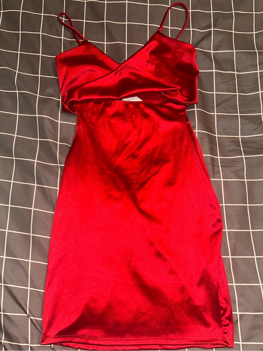 Windsor Red Spaghetti Strap Going Out Mini Dress